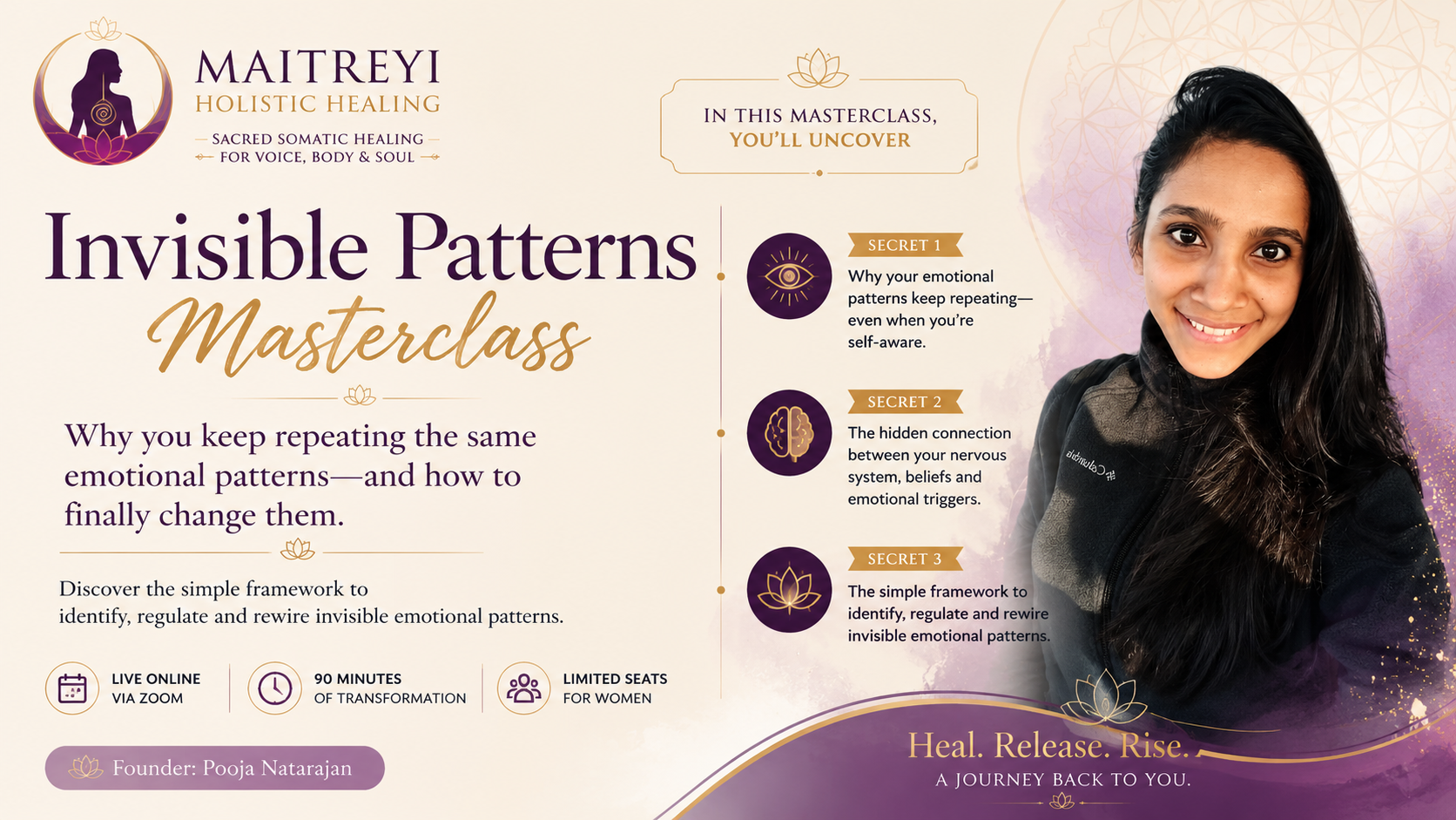 Invisible Patterns Masterclass with Pooja Natarajan — Maitreyi Holistic Healing